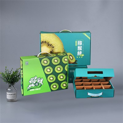 Caixa de frutas onduladas